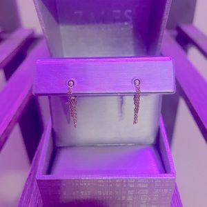 💖Amour Certified💖 14K Gold Double Cable Chain Drop Front/Back Earrings.